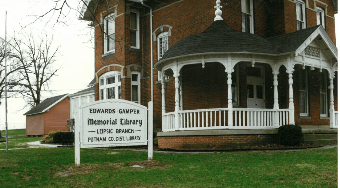 Victorian house turned into Edward Gamper Memorial Library Leipsic Branch Putnam County District Library