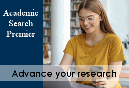 girl in library with a laptop Academic Search Premier Advance your research