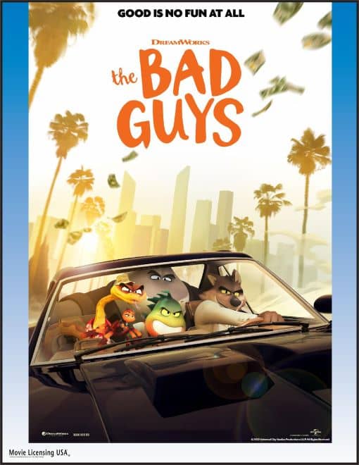 4 critters in a car The Bad Guys