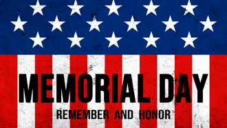 white stars blue background red and white stripes memorial day remember and honor