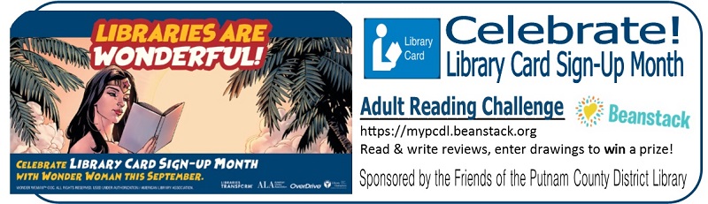 National Library Card Sign Up Month Adult Reading Challenge