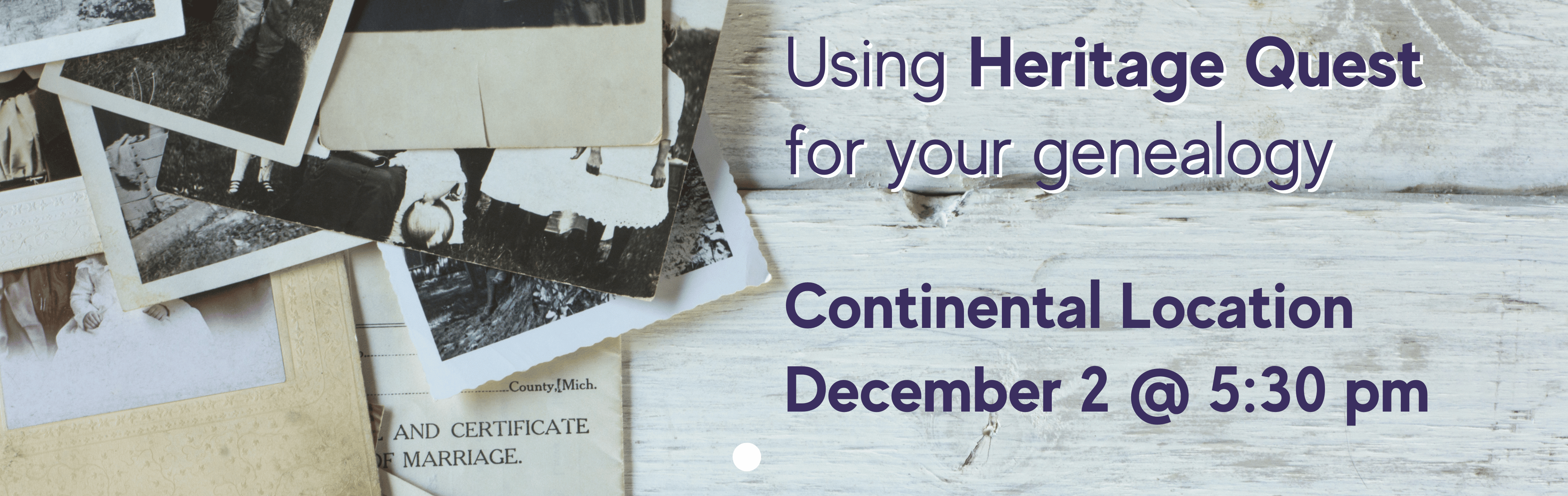 scrapbook pages Using Heritage Quest for Your Genealogy Continental Location December 2 5:30pm